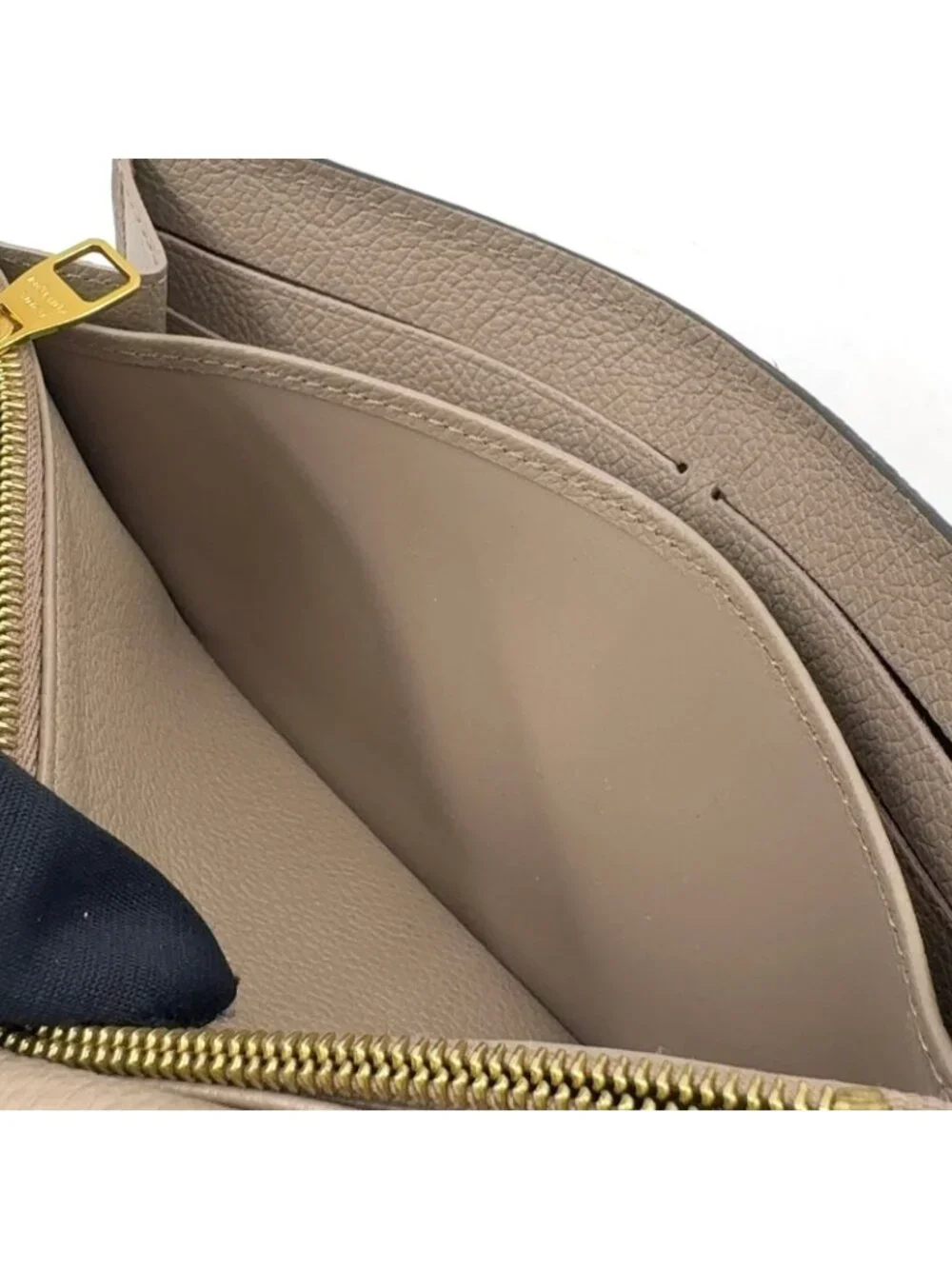 Louis Vuitton Portefeuille Sarah Monogram Empreinte Enabled Leather Gray Beige